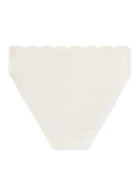 Scalloped Edge High Cut Briefs