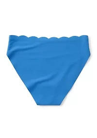 Scalloped Edge High Cut Briefs