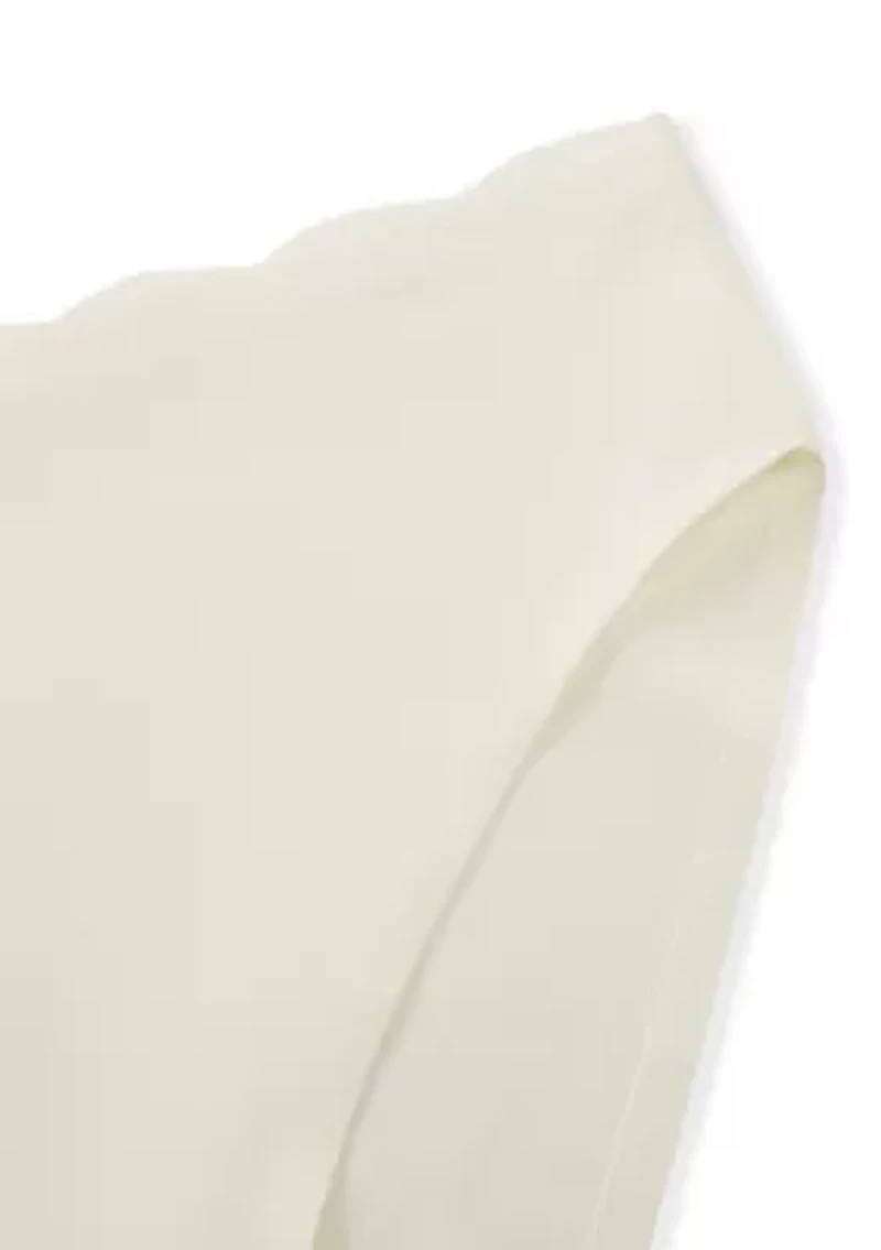 Scalloped Edge High Cut Briefs