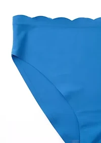 Scalloped Edge High Cut Briefs