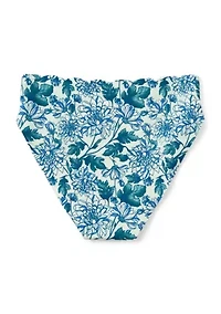 Scalloped Edge Printed High Cut Briefs