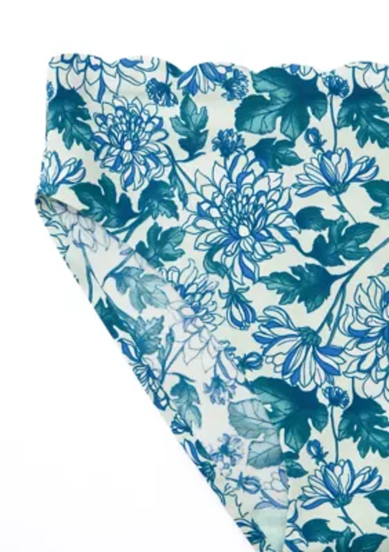 Scalloped Edge Printed High Cut Briefs