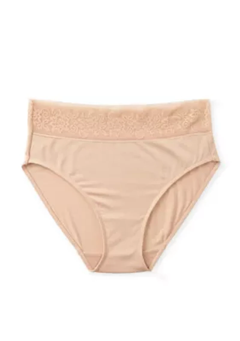 Lace Waist Soft Comfort High-Cut Brief