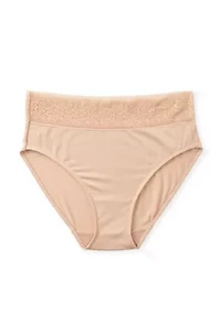 Lace Waist Soft Comfort High-Cut Brief