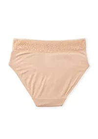 Lace Waist Soft Comfort High-Cut Brief