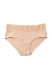 Lace Waist Soft Comfort Hipster Panty