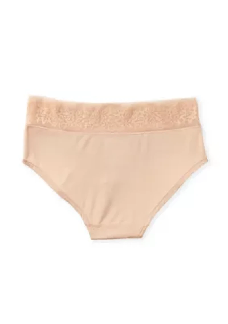 Lace Waist Soft Comfort Hipster Panty