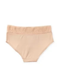 Lace Waist Soft Comfort Hipster Panty