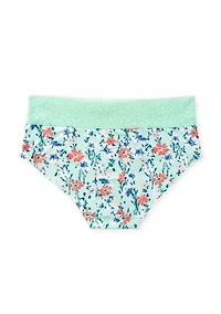 Printed Lace Waist Soft Comfort Hipster Panty