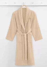 Terry Bathrobe Embroidered with His Design Script Font