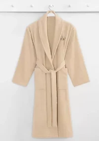 Terry Bathrobe Embroidered with Cheetah Crown Design