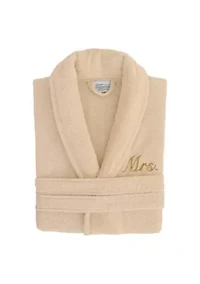 Terry Bathrobe Embroidered with Mrs Design