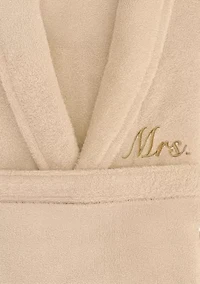 Terry Bathrobe Embroidered with Mrs Design
