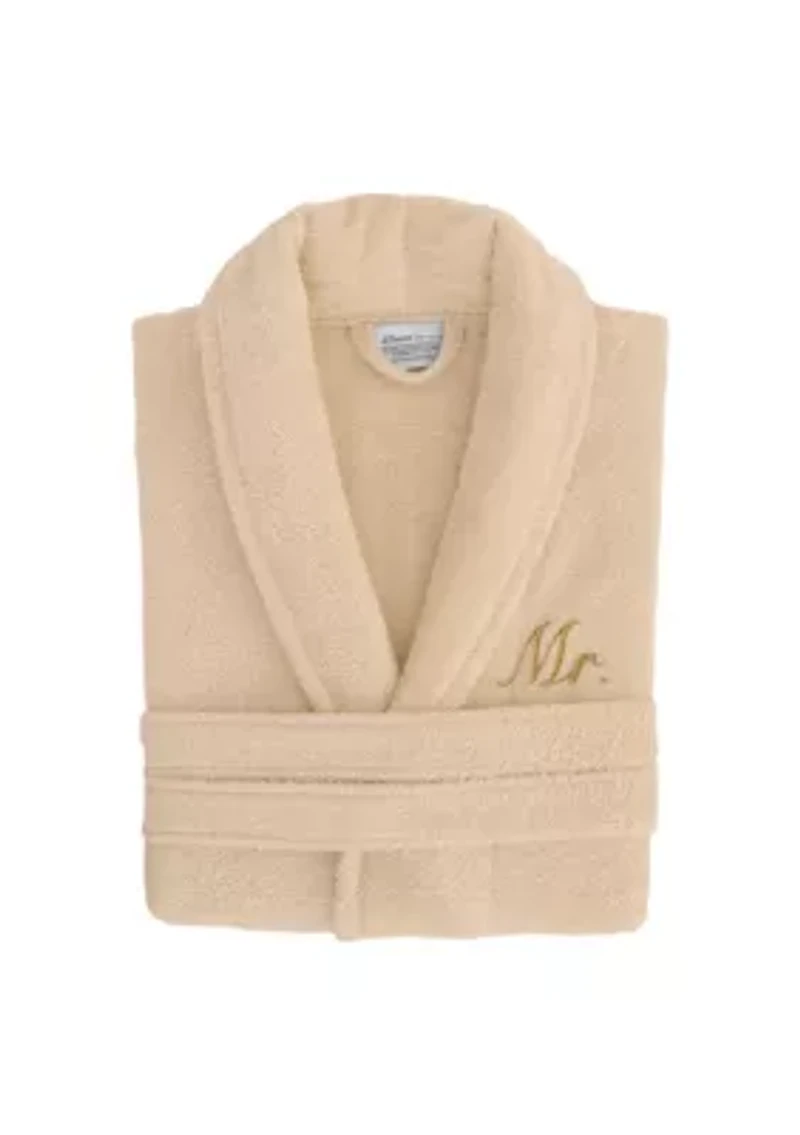 Terry Bathrobe Embroidered with Mr Design