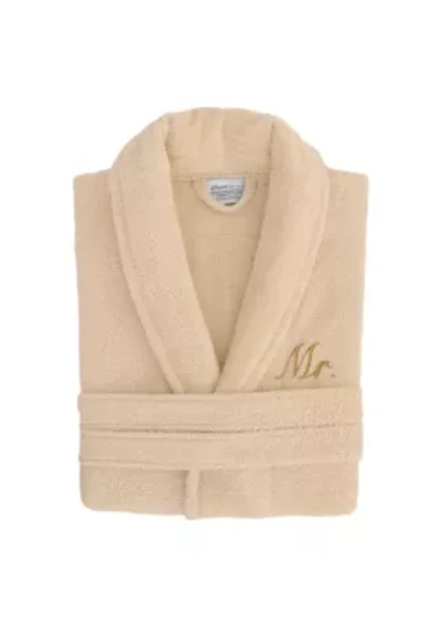 Terry Bathrobe Embroidered with Mr Design