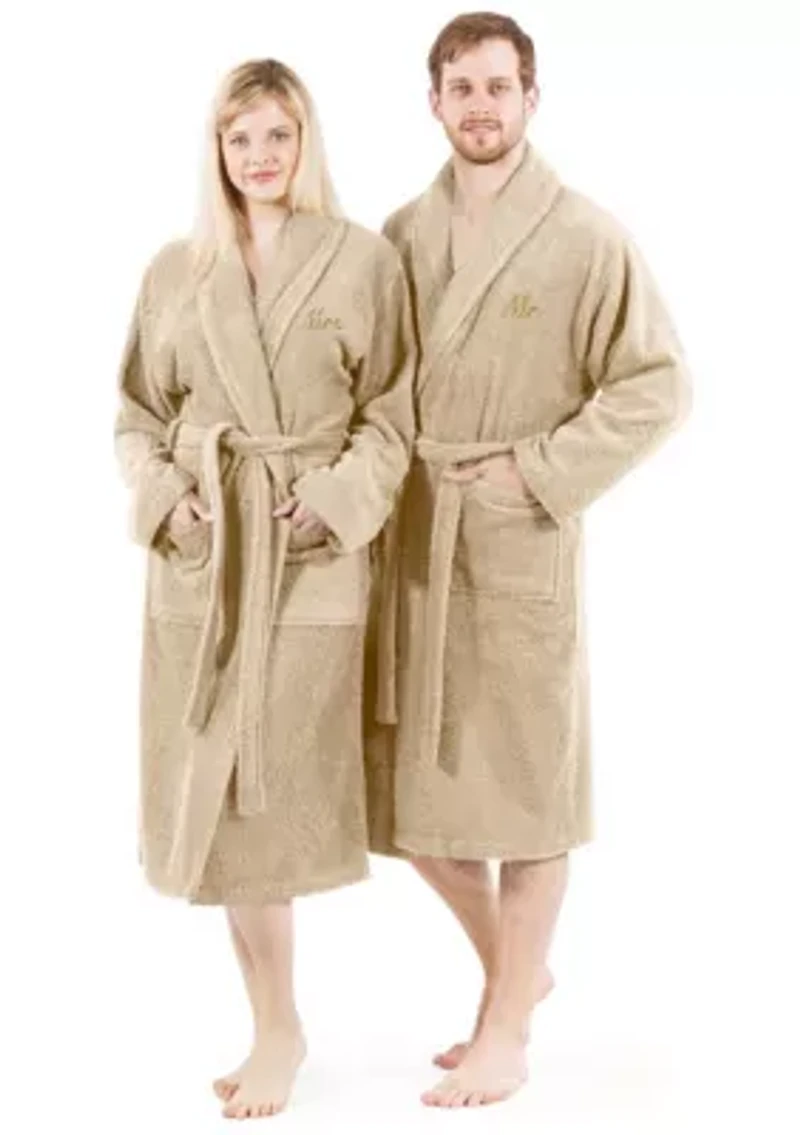 Terry Bathrobe Embroidered with Mr Design
