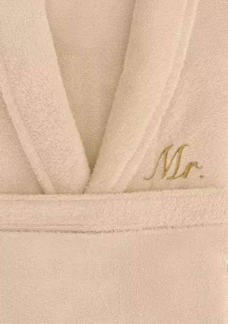 Terry Bathrobe Embroidered with Mr Design