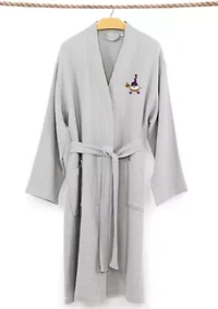 Unisex Smynra Bathrobe Embroidered with Halloween Gnomes Design