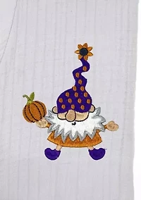 Unisex Smynra Bathrobe Embroidered with Halloween Gnomes Design