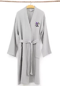 Unisex Smynra Bathrobe Embroidered with Hat-Broom-Legs Design