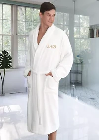 Terry Bathrobe Embroidered with Dad Design