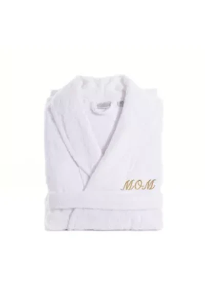 Terry Bathrobe Embroidered with Mom Design
