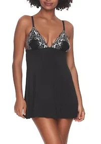 Demure Silky Soft Chemise w Lace