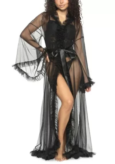 Veil Tulle Ruffle Robe