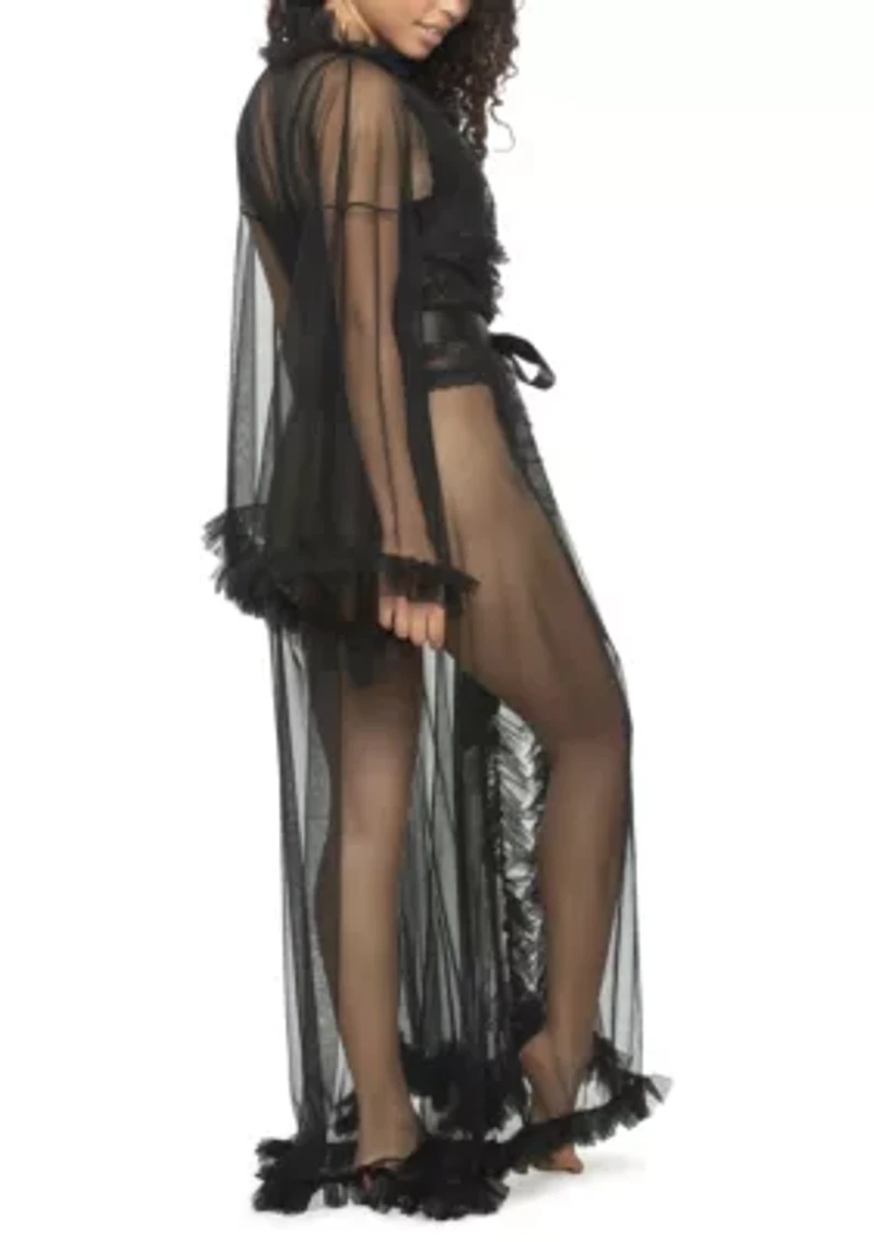 Veil Tulle Ruffle Robe
