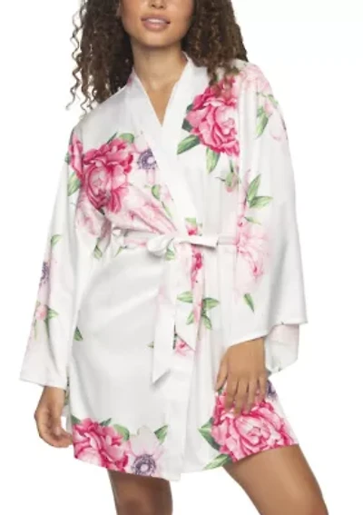 Adrienne Printed Satin Kimono