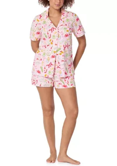 Women's Short Sleeve Shorts Pajama Set