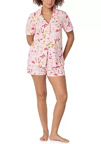 Women's Short Sleeve Shorts Pajama Set
