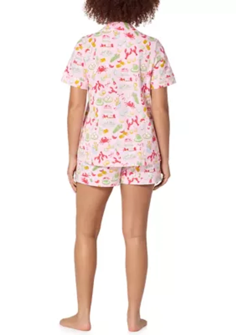 Women's Short Sleeve Shorts Pajama Set