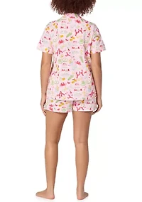 Women's Short Sleeve Shorts Pajama Set