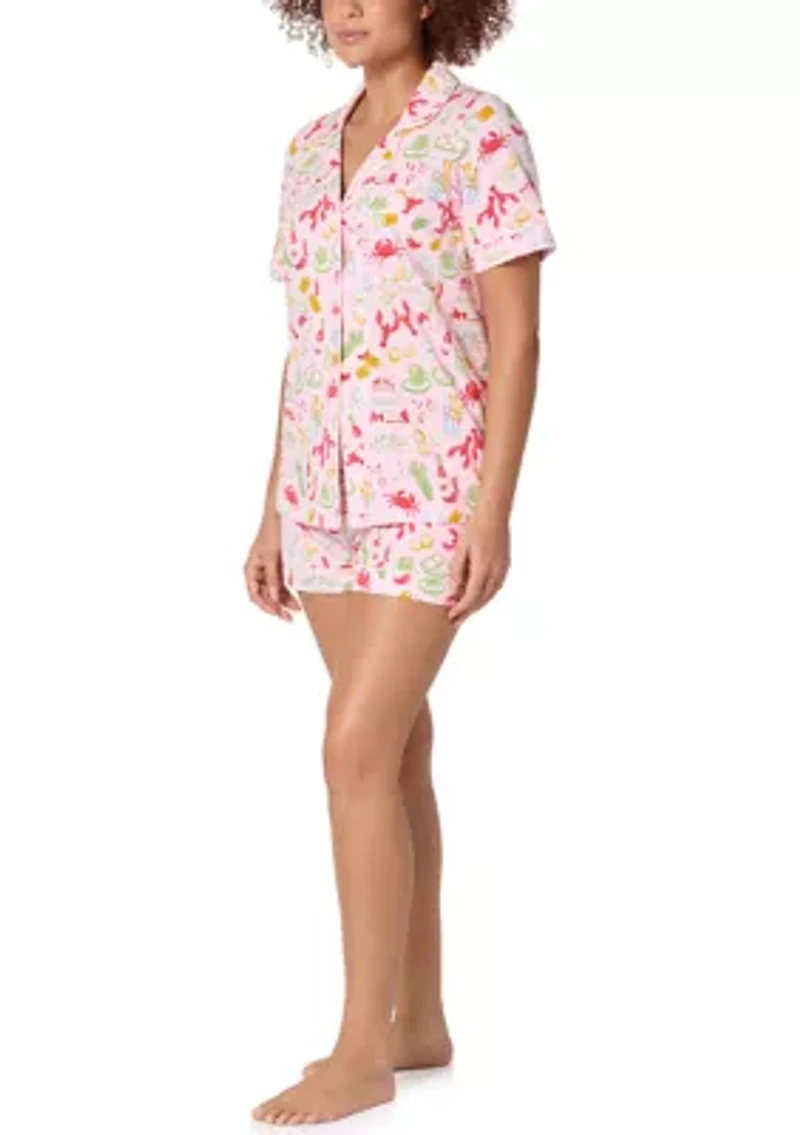Women's Short Sleeve Shorts Pajama Set
