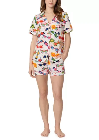 Women's Short Sleeve Shorts Pajama Set