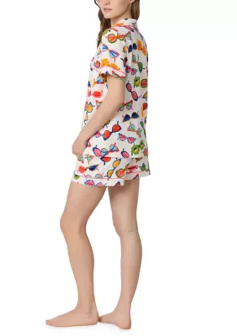 Women's Short Sleeve Shorts Pajama Set
