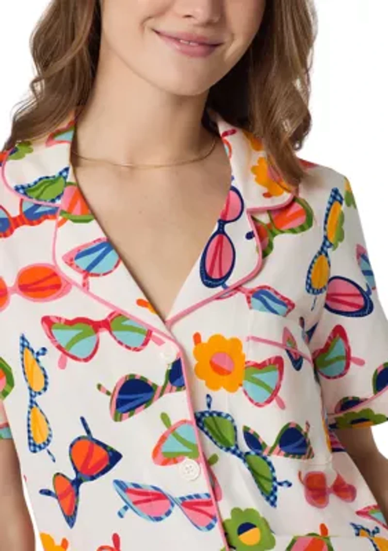 Women's Short Sleeve Shorts Pajama Set