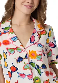 Women's Short Sleeve Shorts Pajama Set