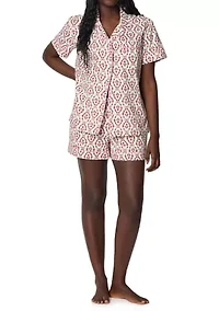 Women's Short Sleeve Shorts Set