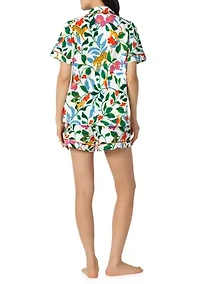 Women's Short Sleeve Shorts Pajama Set