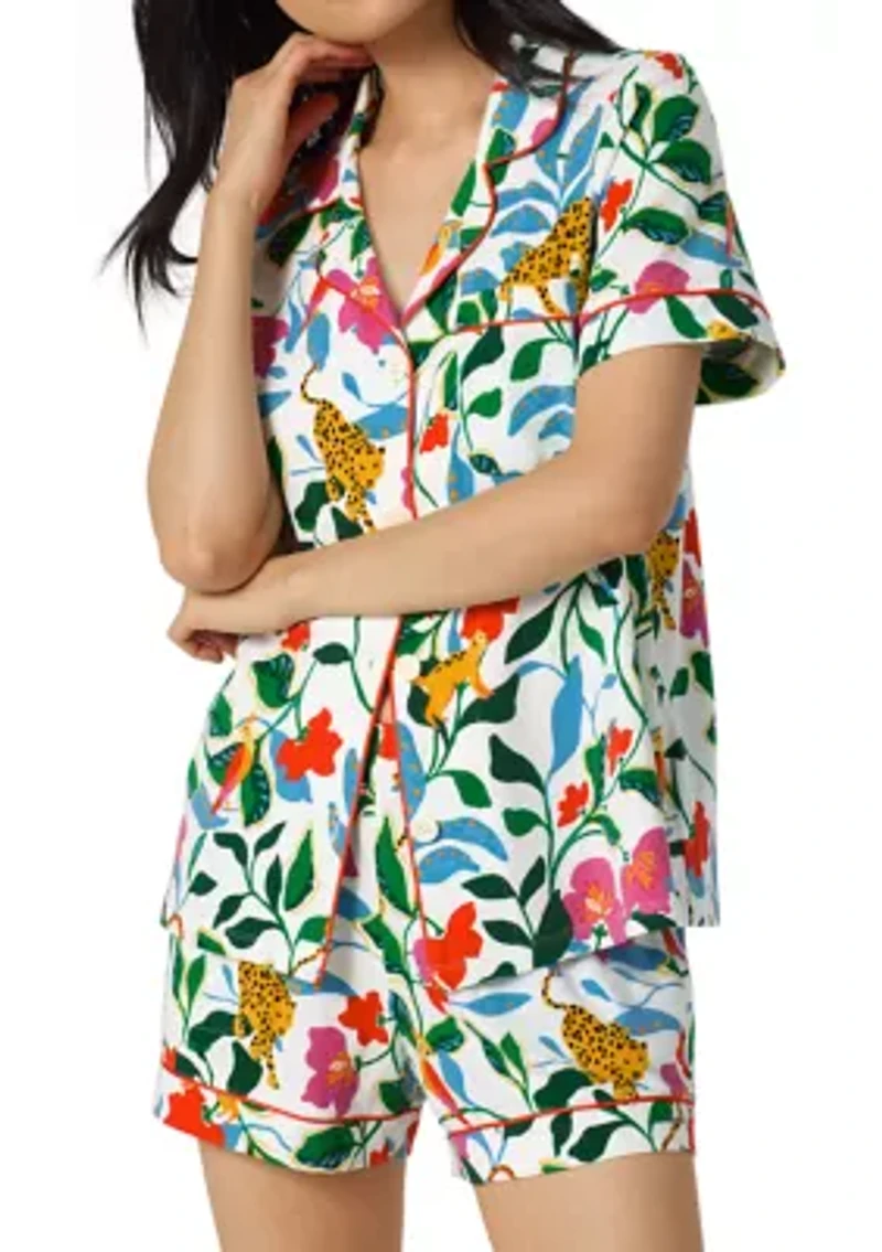 Women's Short Sleeve Shorts Pajama Set