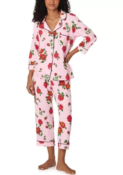 Women's 3/4 Crop Pajama Set