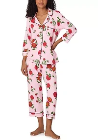 Women's 3/4 Crop Pajama Set