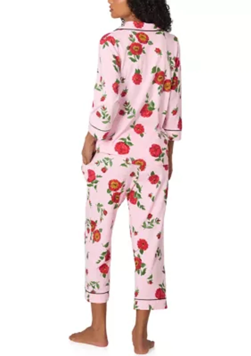 Women's 3/4 Crop Pajama Set