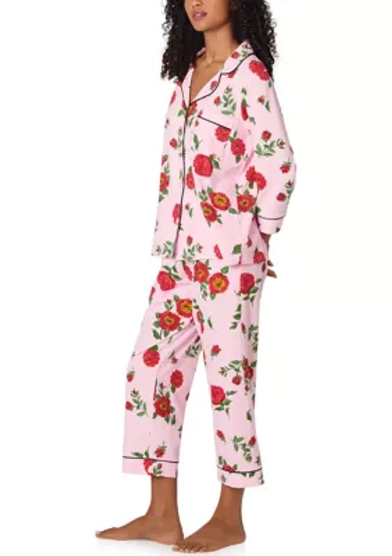 Women's 3/4 Crop Pajama Set