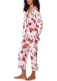 Women's 3/4 Crop Pajama Set