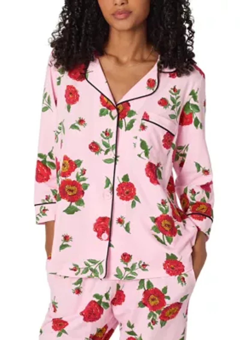 Women's 3/4 Crop Pajama Set
