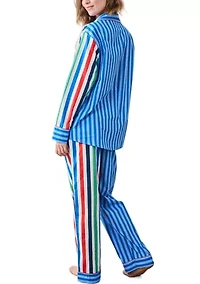 Women's Long Sleeve Striped Pajama Set
