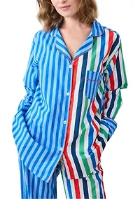Women's Long Sleeve Striped Pajama Set